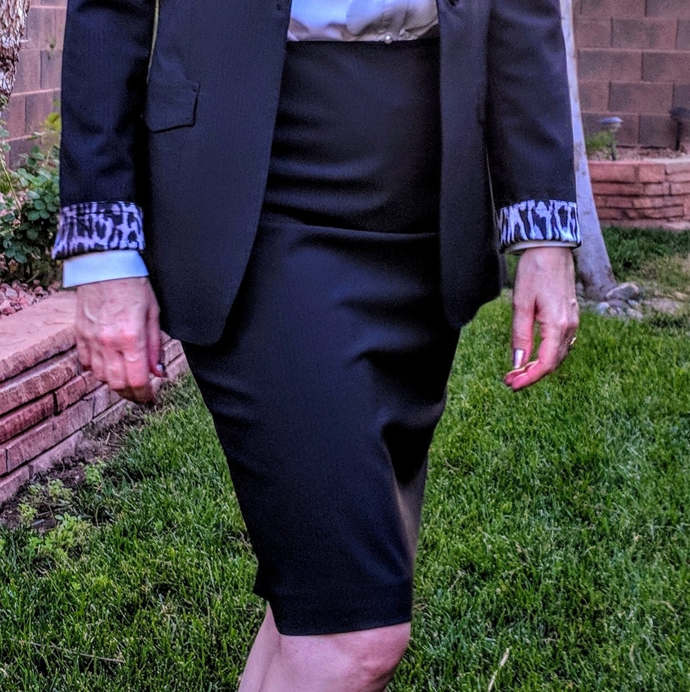 Heading to "Dress for Success" Tahari work suit